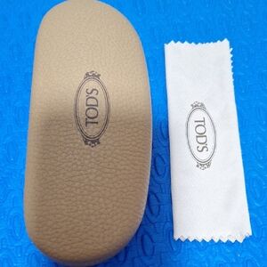 Tod's Brown Leather Sunglasses Case With Cleaning Cloth New